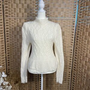 Express Soft White Knit Sweater